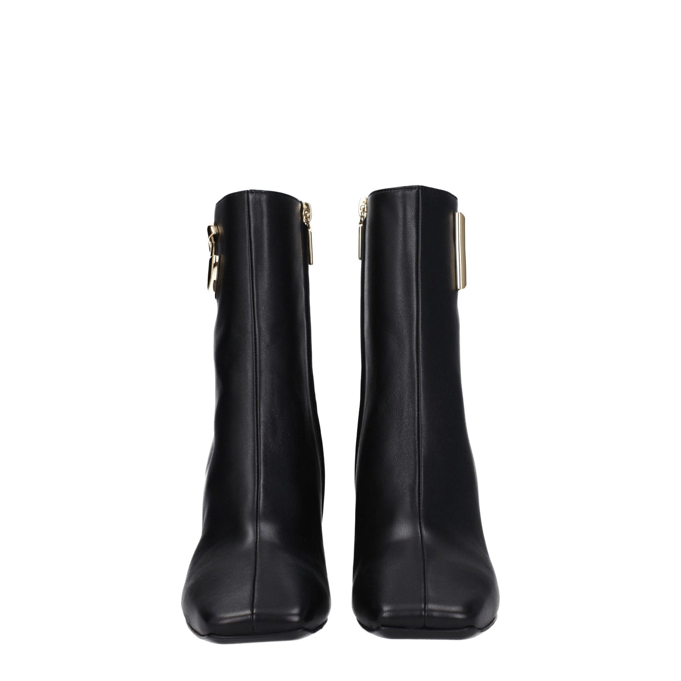 Dolce & Gabbana Schwarze Lederstiefeletten