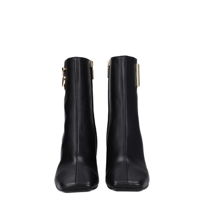 Dolce & Gabbana Schwarze Lederstiefeletten
