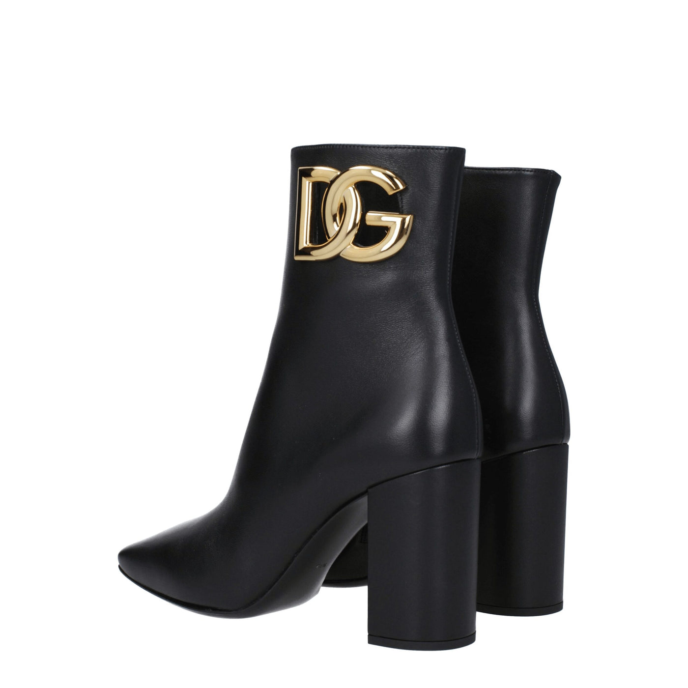 Dolce & Gabbana Schwarze Lederstiefeletten
