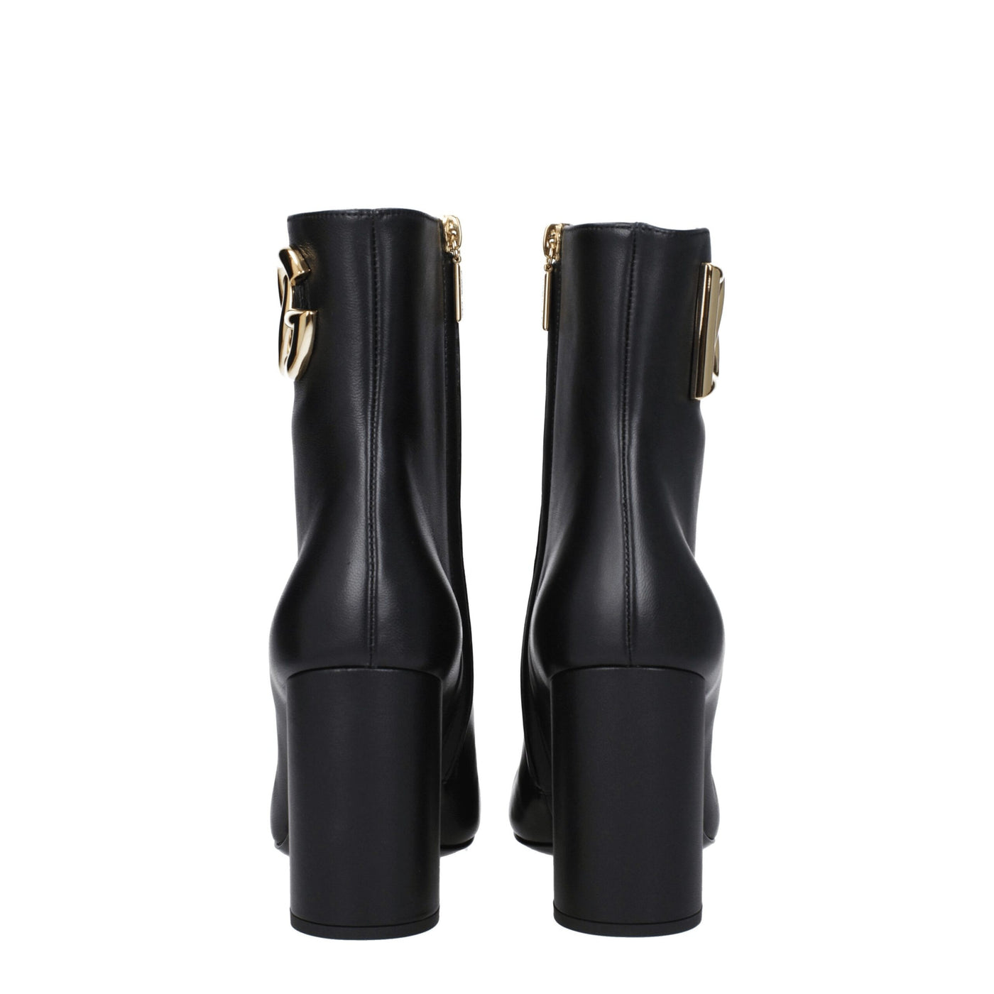 Dolce & Gabbana Schwarze Lederstiefeletten