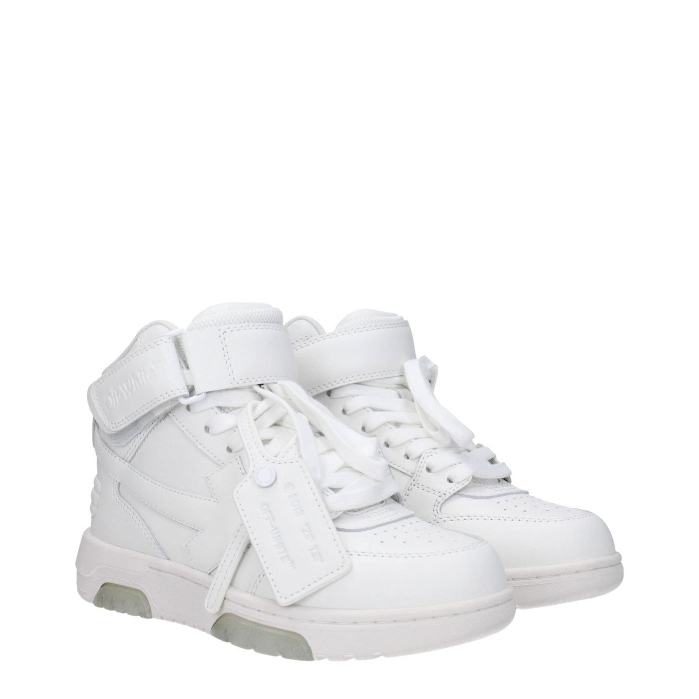 Off-White Weiße Leder-High-Tops