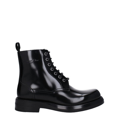 Christian Dior Schwarze Lederstiefeletten