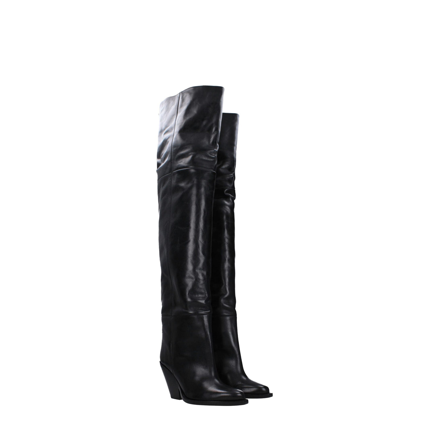 Isabel Marant Schwarzes Leder Over The Knee