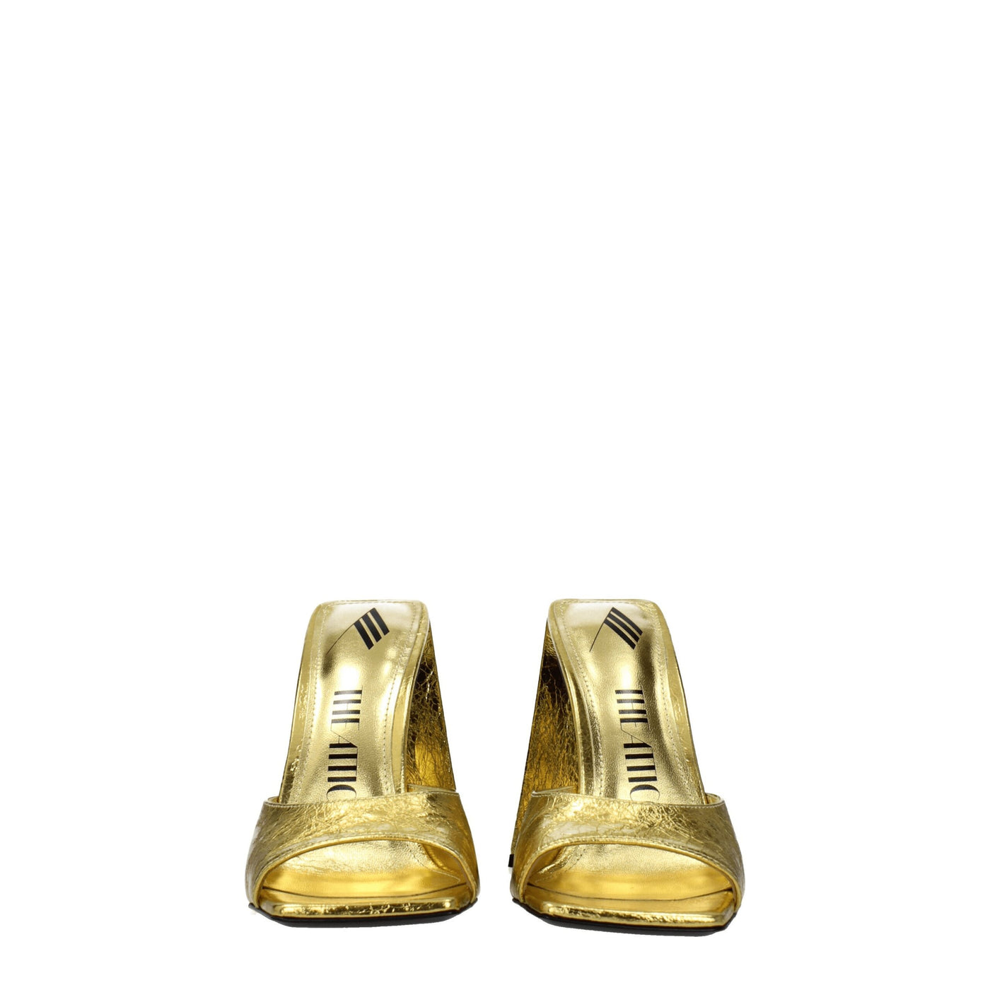 The Attico Goldfarbene Leder-Plateaus
