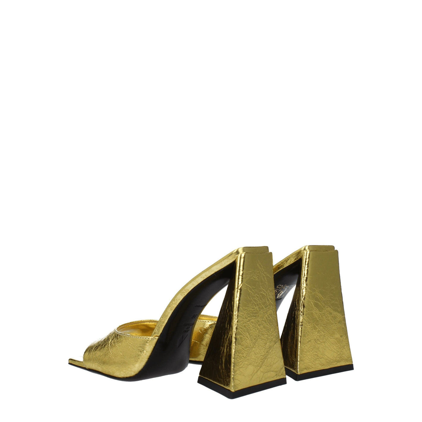 The Attico Goldfarbene Leder-Plateaus