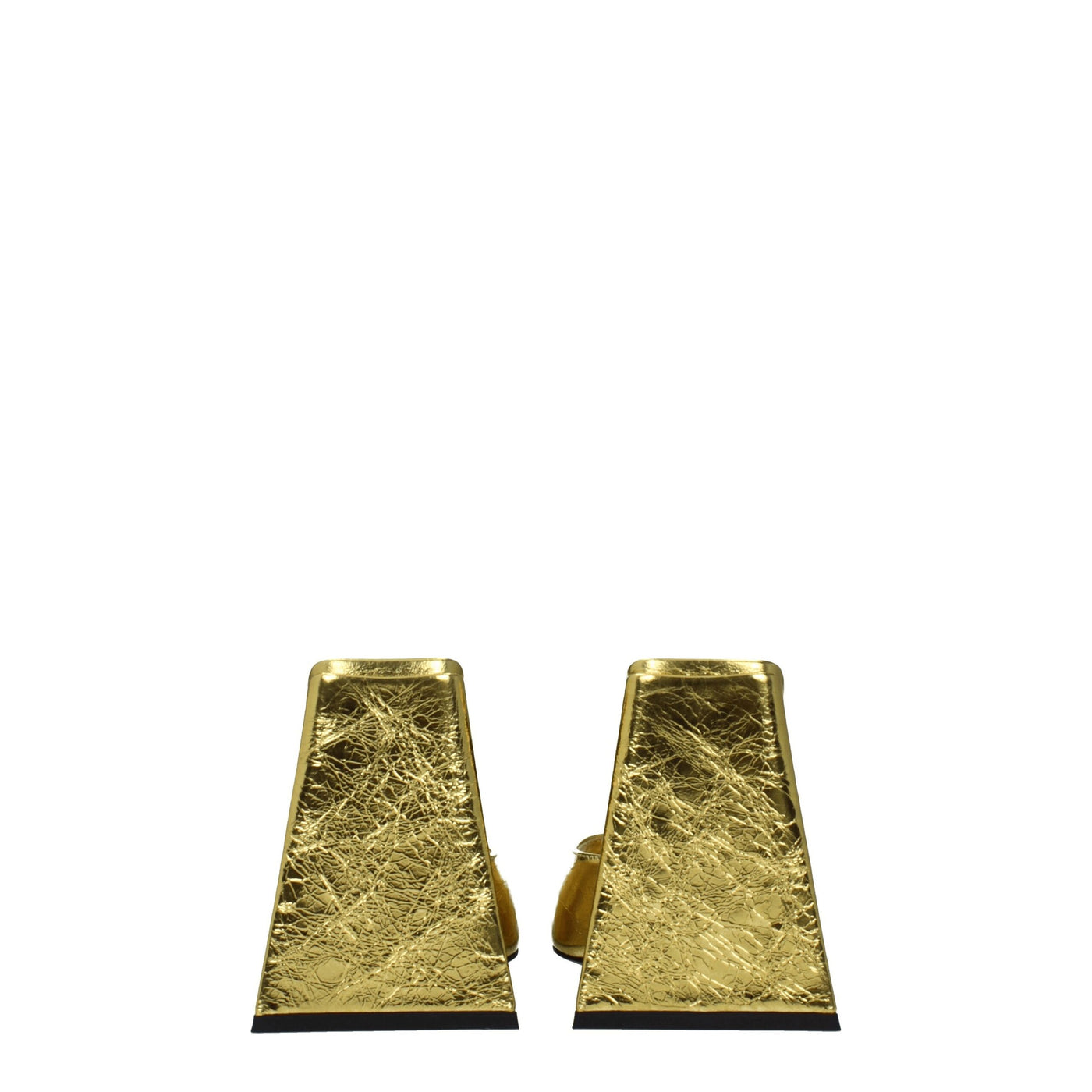 The Attico Goldfarbene Leder-Plateaus