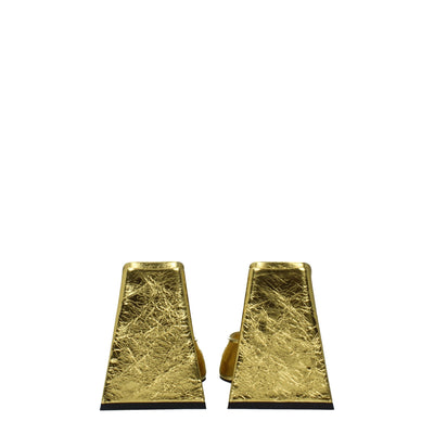 The Attico Goldfarbene Leder-Plateaus
