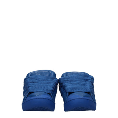 Lanvin Blaue Leder-Low Tops