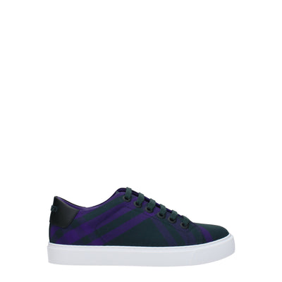 Burberry Grüne Stoff-Sneakers