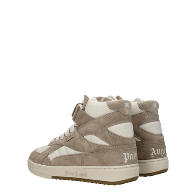 Palm Angels Beigefarbene Leder-High-Tops