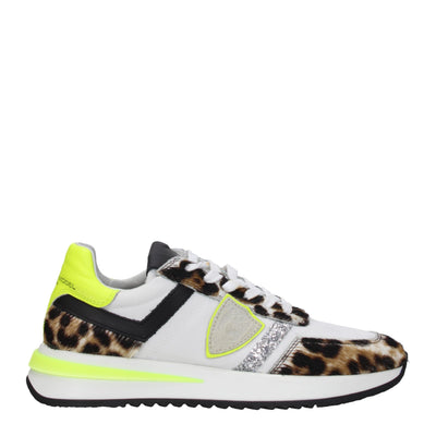 Philippe Model Weißer Stoff Sportliche Turnschuhe