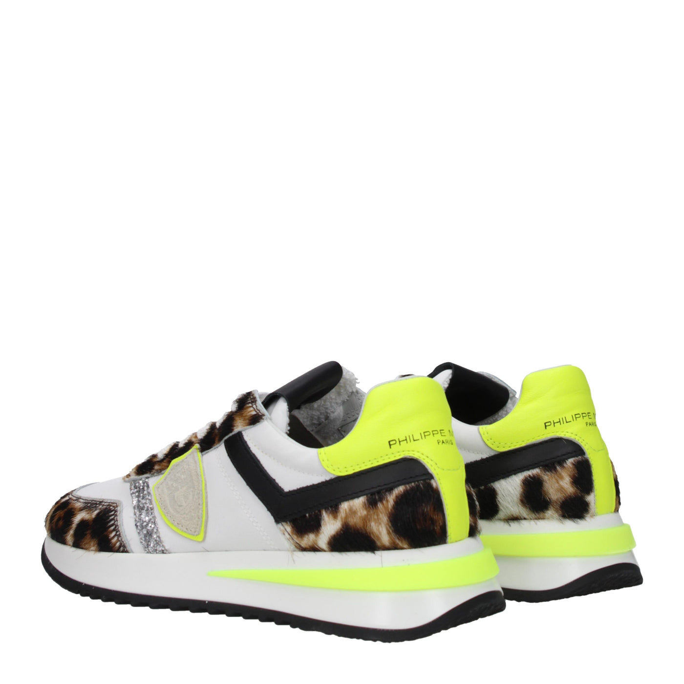 Philippe Model Weißer Stoff Sportliche Turnschuhe