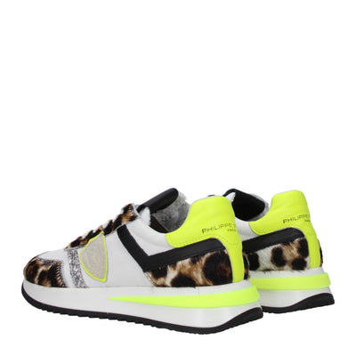 Philippe Model Weißer Stoff Sportliche Turnschuhe
