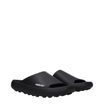 Ambush Schwarz Baumwolle Hausschuhe Sandalen