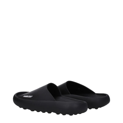 Ambush Schwarz Baumwolle Hausschuhe Sandalen