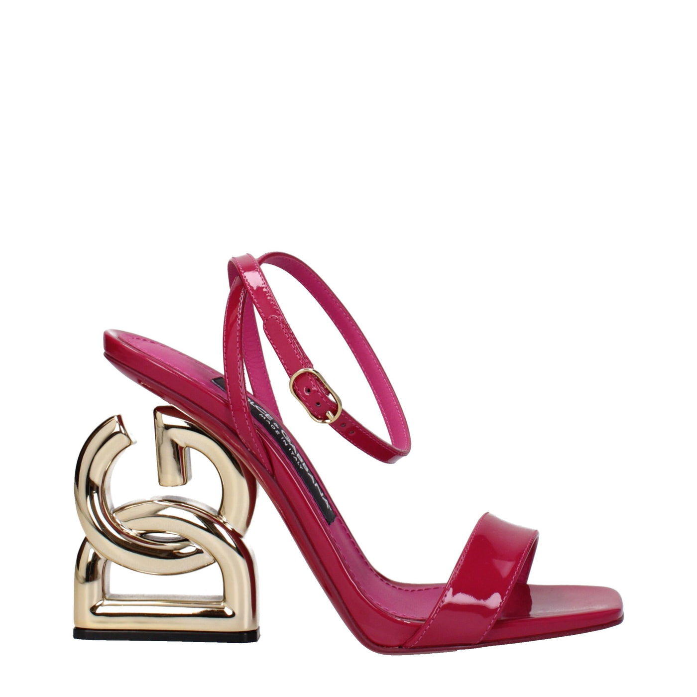 Dolce & Gabbana Rosa Leder Stiletto Heels Sandalen