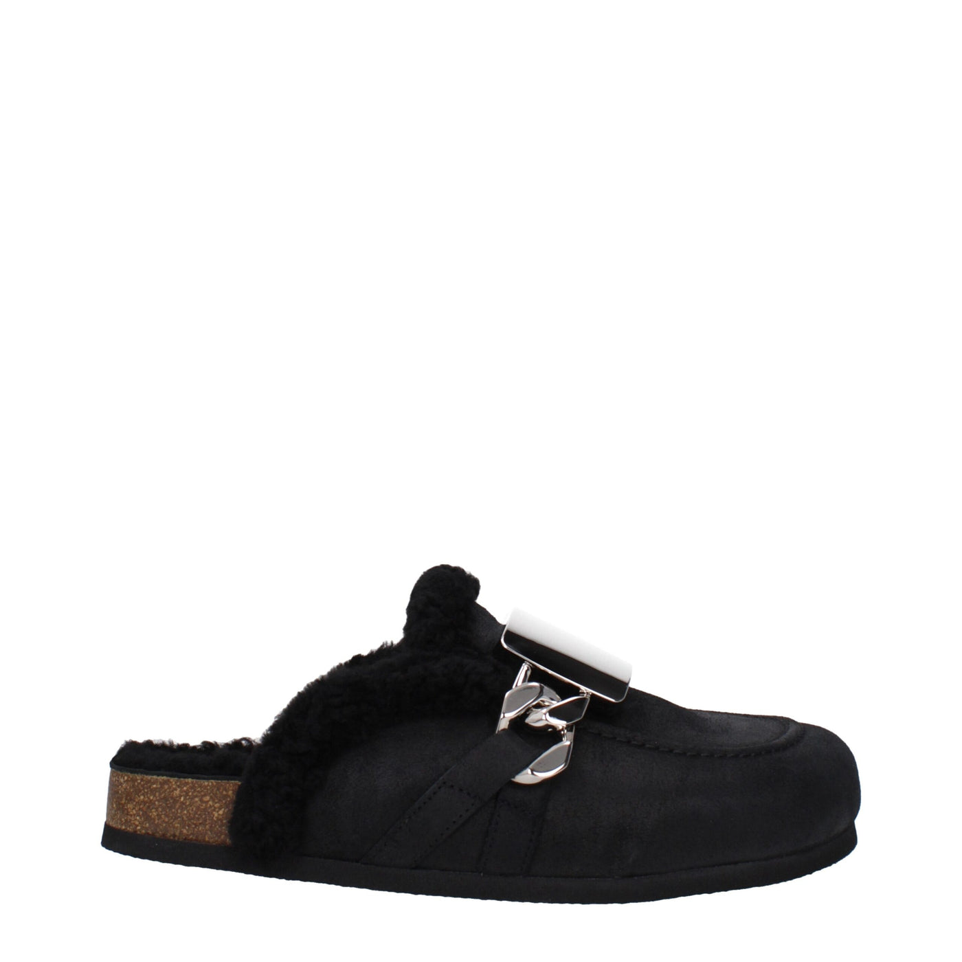 Jw Anderson Schwarze Lederpantoffeln Sandalen