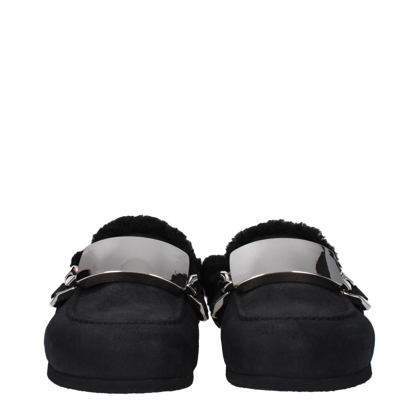 Jw Anderson Schwarze Lederpantoffeln Sandalen