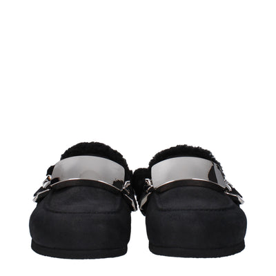 Jw Anderson Schwarze Lederpantoffeln Sandalen