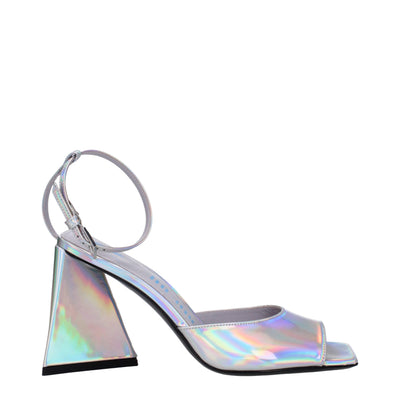 The Attico Graue Leder Plateaus