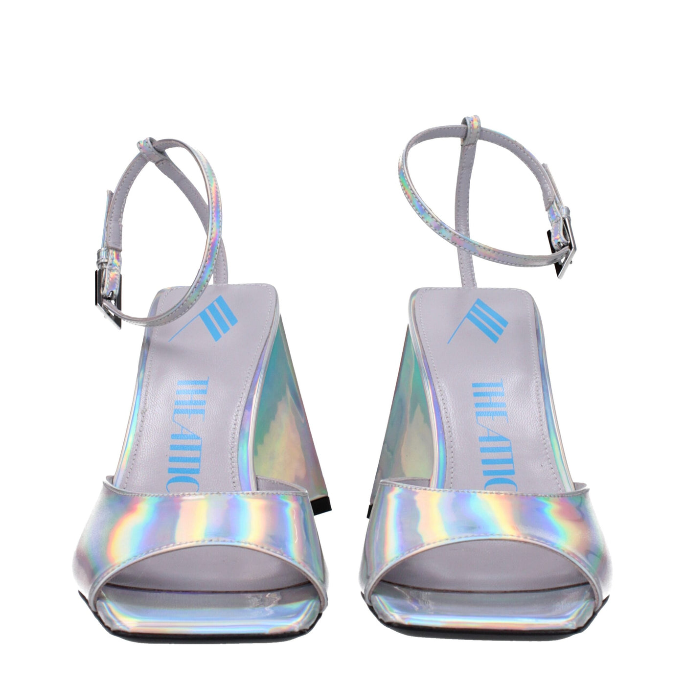 The Attico Graue Leder Plateaus