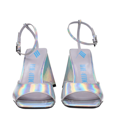 The Attico Graue Leder Plateaus