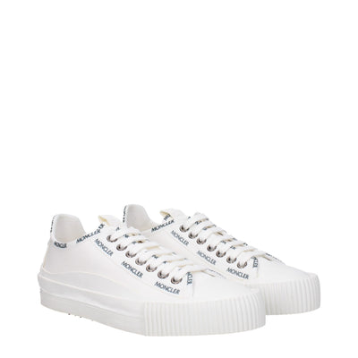 Moncler Weiße Stoff-Low Tops