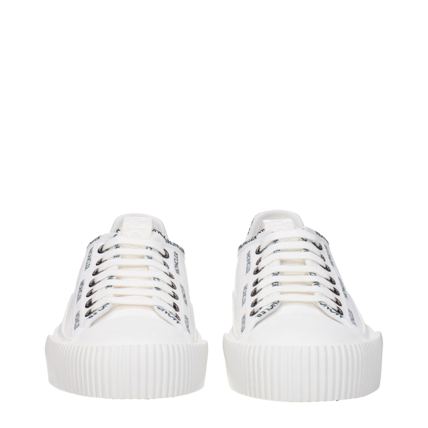 Moncler Weiße Stoff-Low Tops