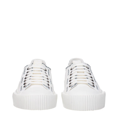 Moncler Weiße Stoff-Low Tops