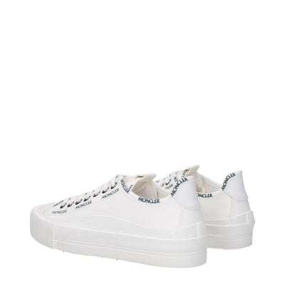 Moncler Weiße Stoff-Low Tops