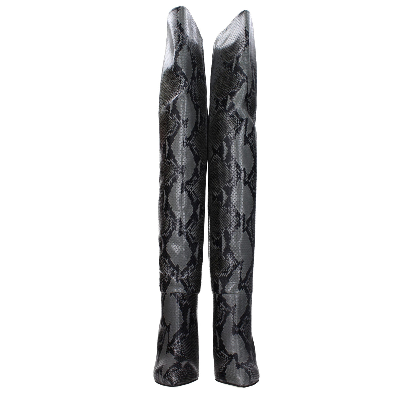 Paris Texas Grau Leder Over The Knee