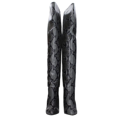 Paris Texas Grau Leder Over The Knee