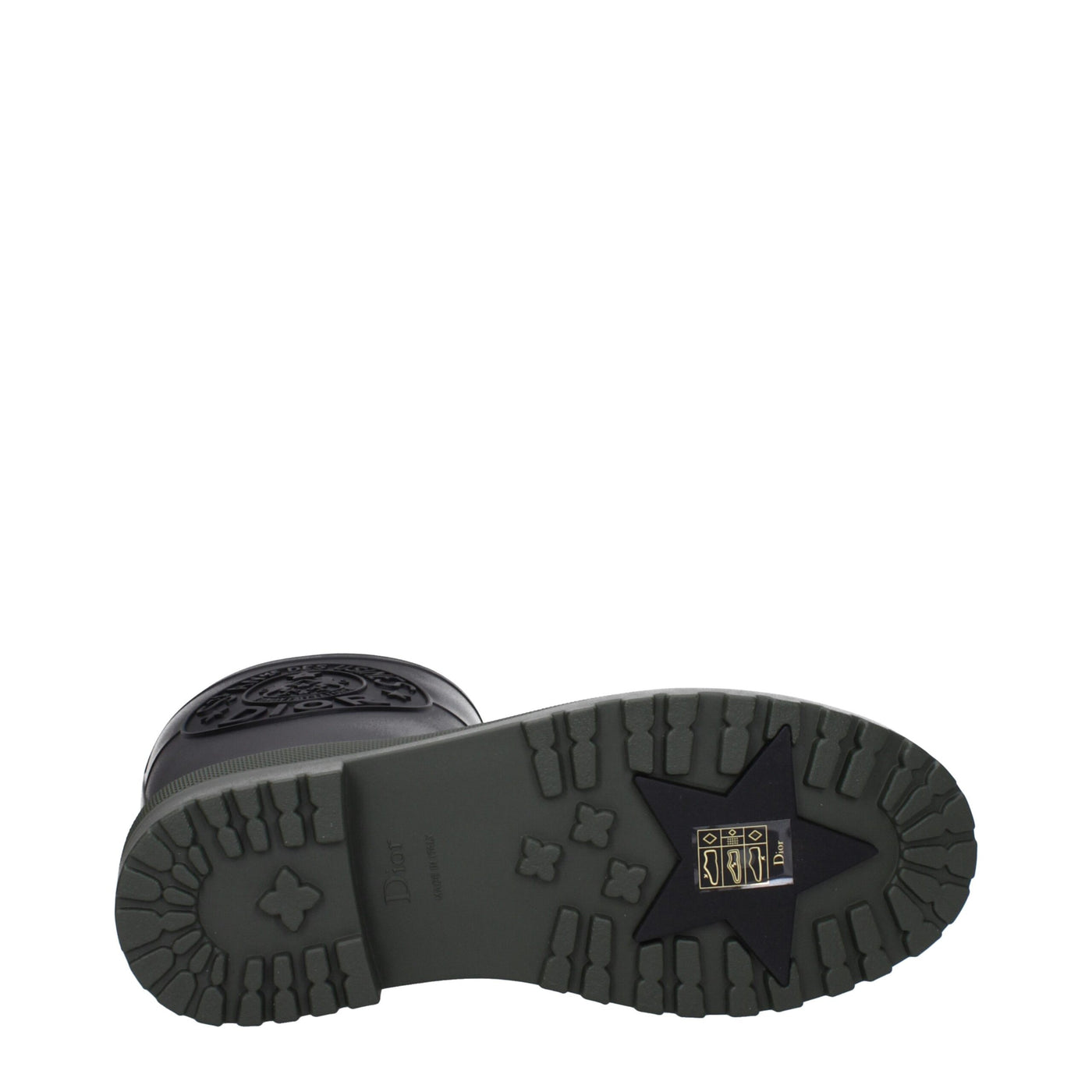 Christian Dior Schwarze Regenstiefel aus Baumwolle