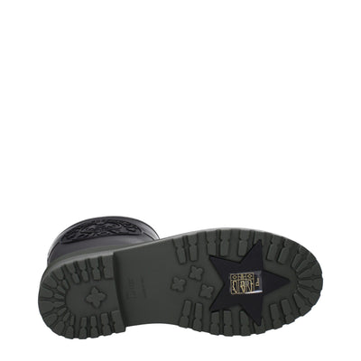Christian Dior Schwarze Regenstiefel aus Baumwolle