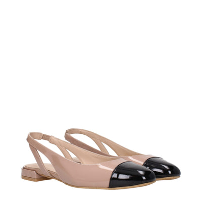 Stuart Weitzman Rosa Leder-Ballettflaschen