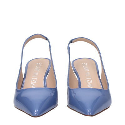 Stuart Weitzman Hellblaue Leder Pumps mit hohem Absatz