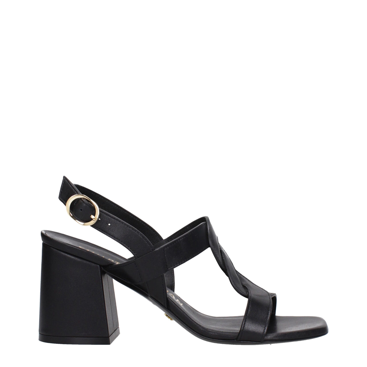 Stuart Weitzman Schwarze Leder-Plateaus