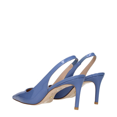 Stuart Weitzman Hellblaue Leder Pumps mit hohem Absatz