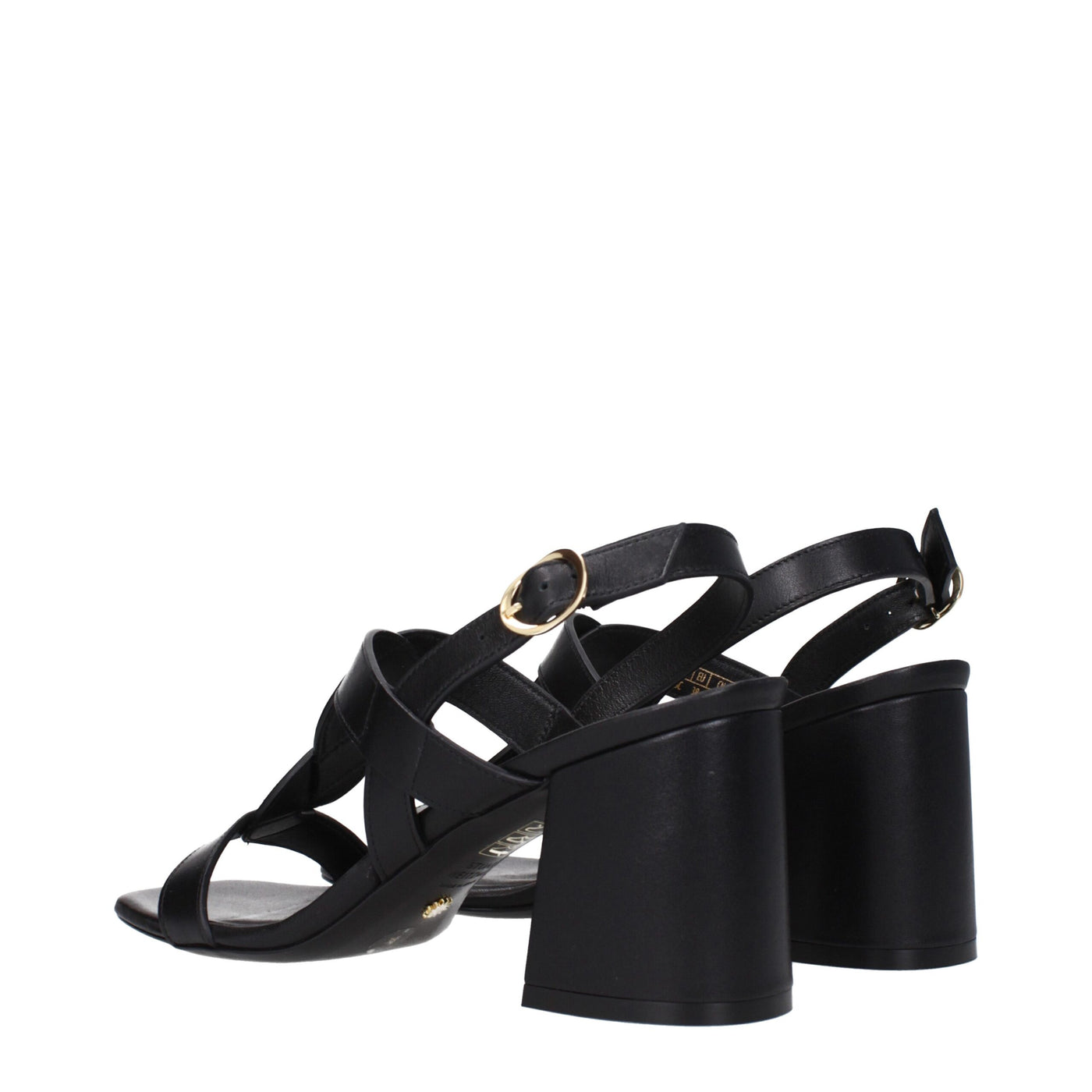 Stuart Weitzman Schwarze Leder-Plateaus
