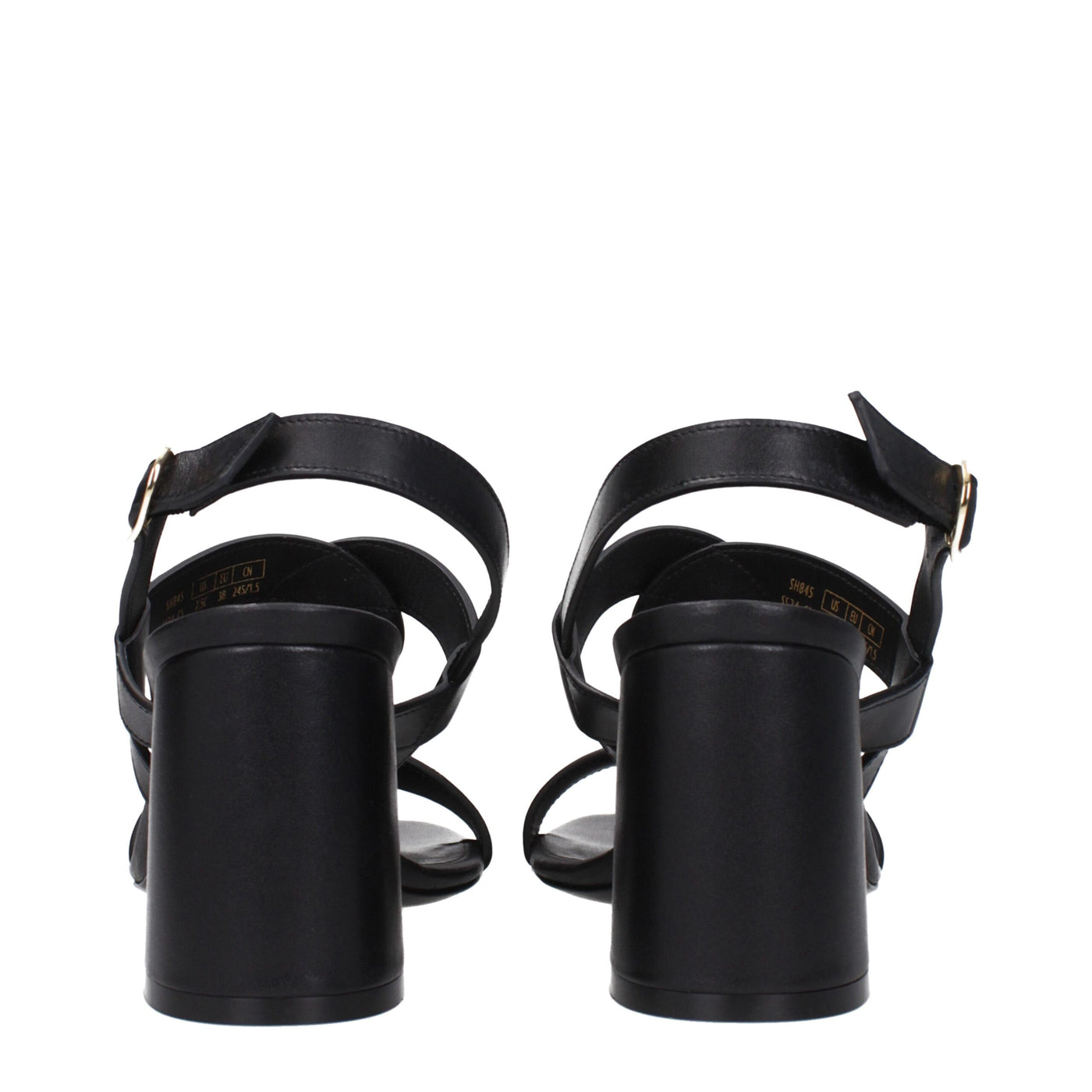 Stuart Weitzman Schwarze Leder-Plateaus