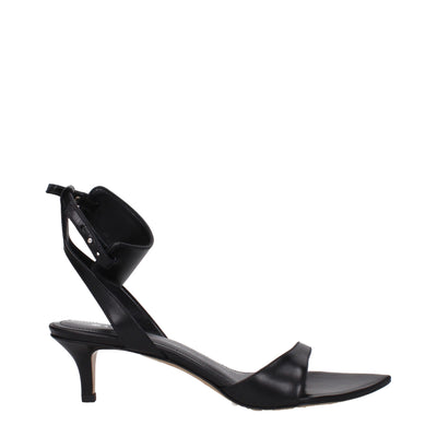 Isabel Marant Flache Sandalen aus schwarzem Leder
