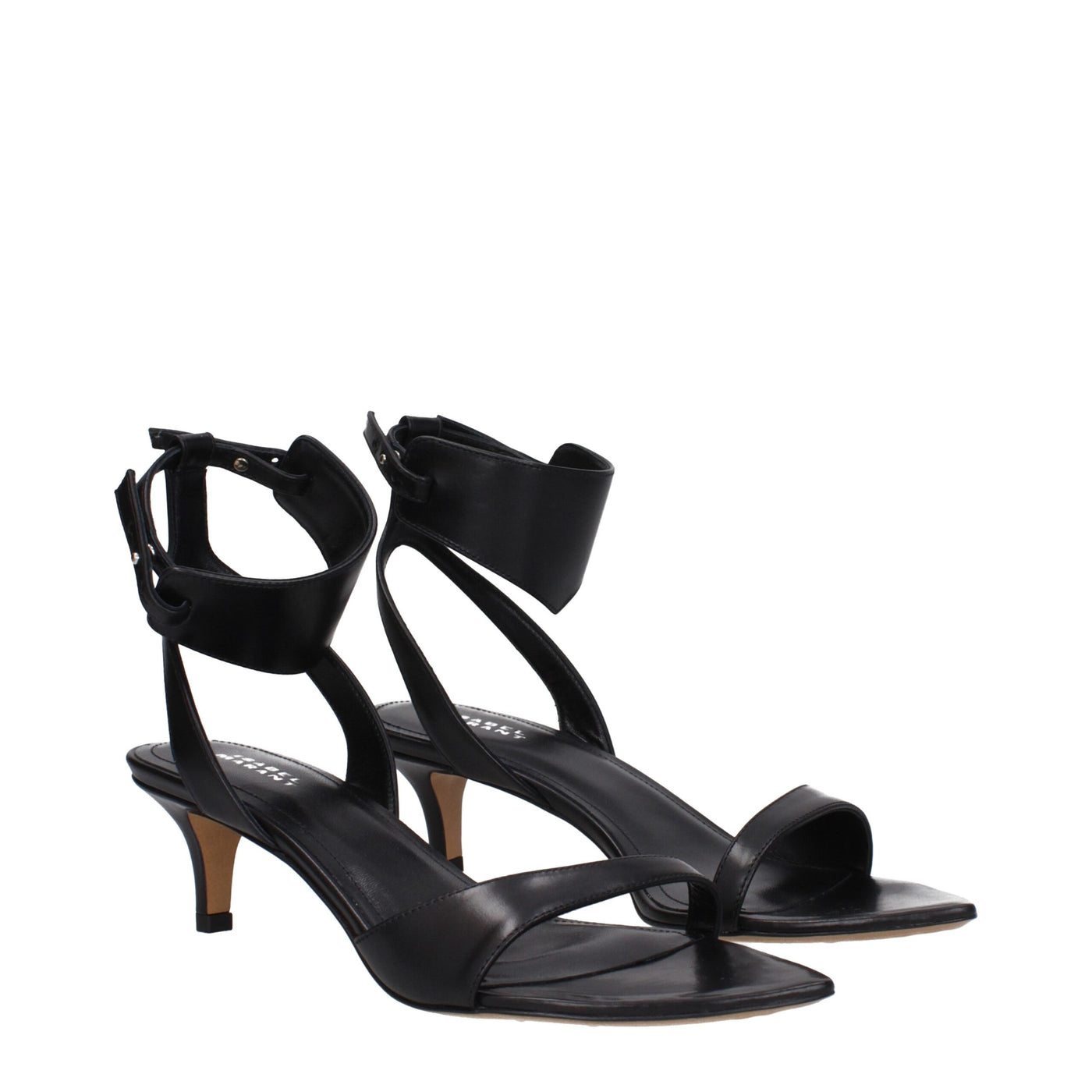Isabel Marant Flache Sandalen aus schwarzem Leder