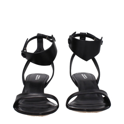 Isabel Marant Flache Sandalen aus schwarzem Leder