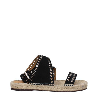 Isabel Marant Flache Sandalen aus schwarzem Leder