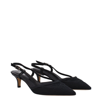 Isabel Marant Schwarze Stoffpumps mit mittlerem Absatz