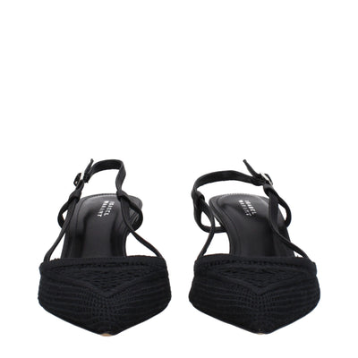 Isabel Marant Schwarze Stoffpumps mit mittlerem Absatz