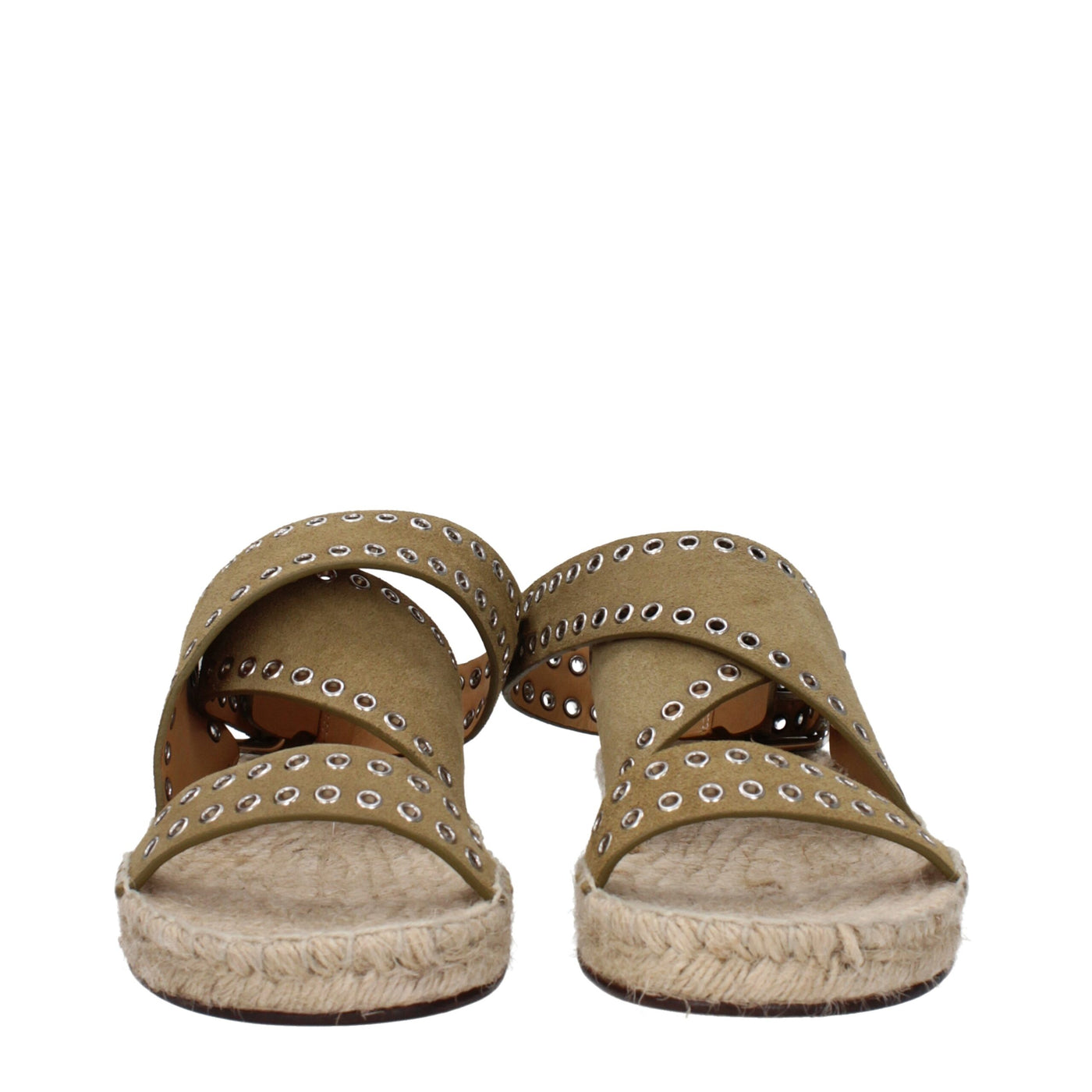 Isabel Marant Flache Sandalen aus grünem Leder