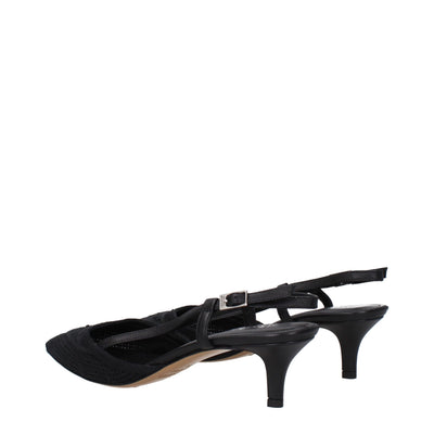 Isabel Marant Schwarze Stoffpumps mit mittlerem Absatz