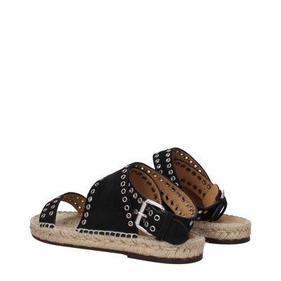 Isabel Marant Flache Sandalen aus schwarzem Leder