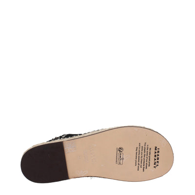 Isabel Marant Flache Sandalen aus schwarzem Leder